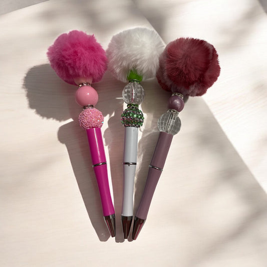 Beaded Pens Pom-Pom Set