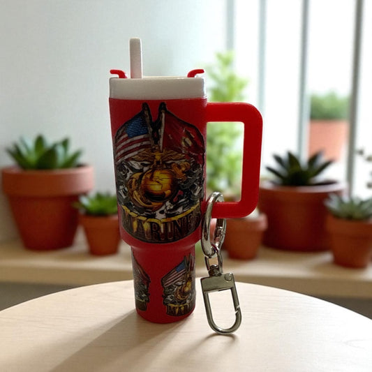 Mini tumbler Keychain Army/Airforce Mom/Marines/Navy