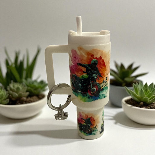Motor Cycle Mini tumbler Keychain